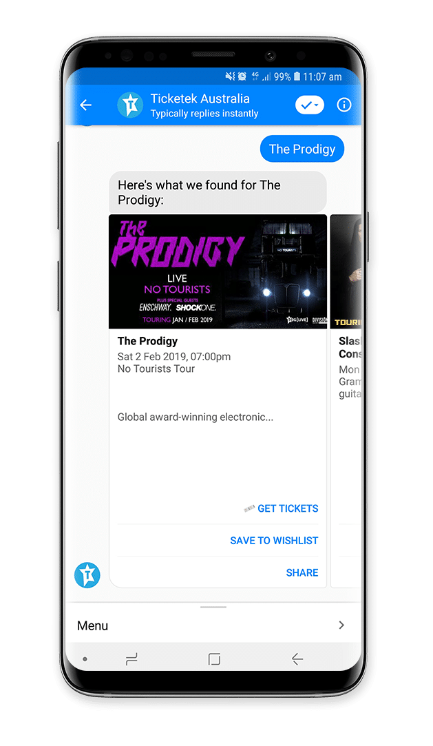 Ticketek Chatbot