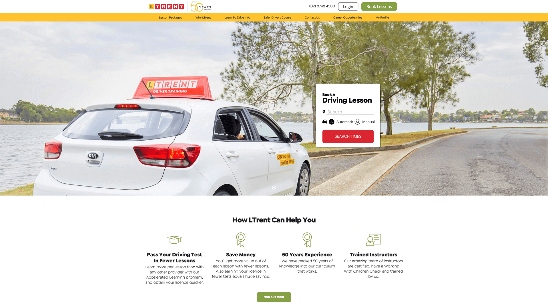 Trent Driving School Custombuilt application and website solution